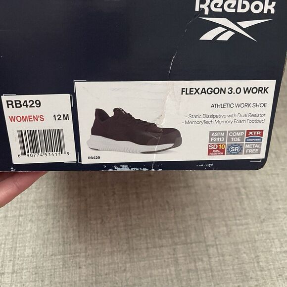 REEBOK Flexagon 3.0 Athletic Work Shoe RB429 Size 12 Burgundy NEW Comp Toe - Picture 14 of 16